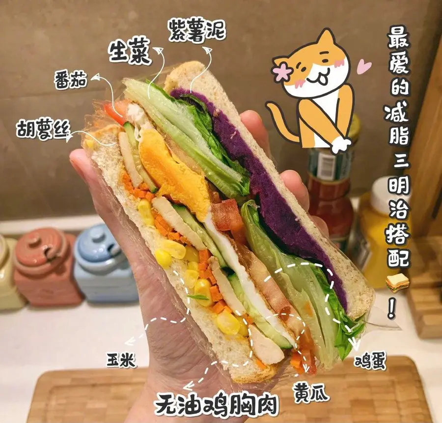 【The best formula for fat loss fast hand sandwich】