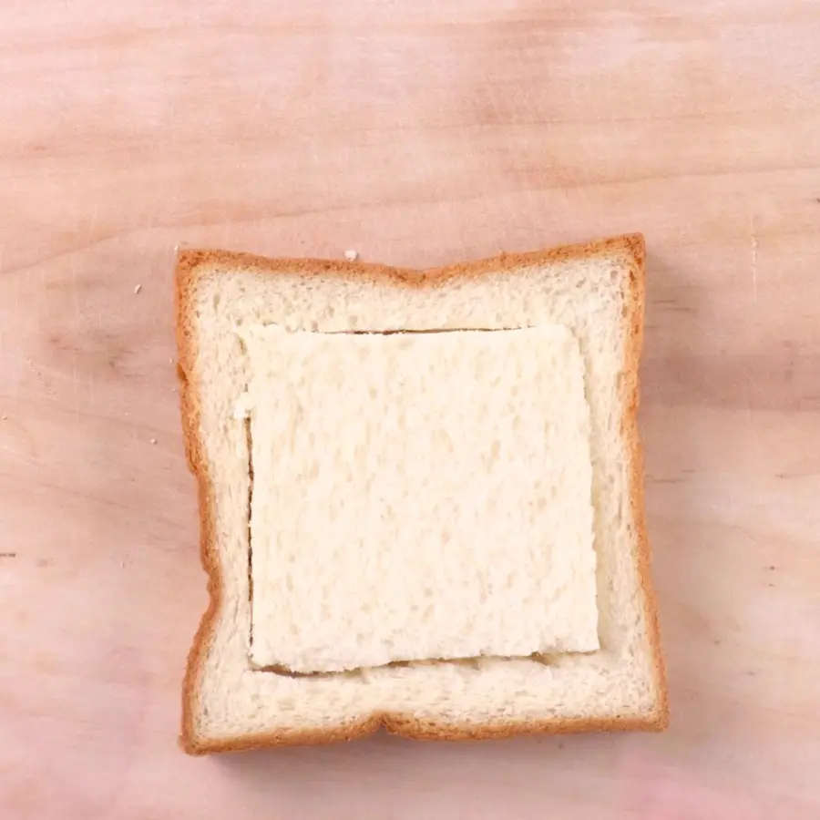 A slice of toast sandwich step 0