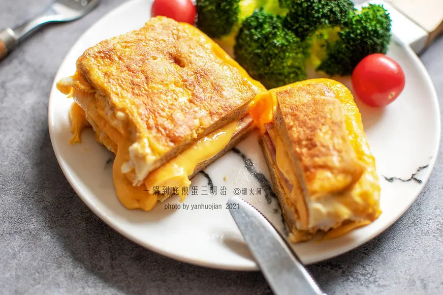  Super simple and fast breakfast|One pot to the end! Cheese omelette, sandwich step 0