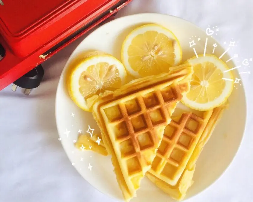 Summer Creative Lemon Fresh and Delicious Waffles [Sandwich Machine Waffle Mold]