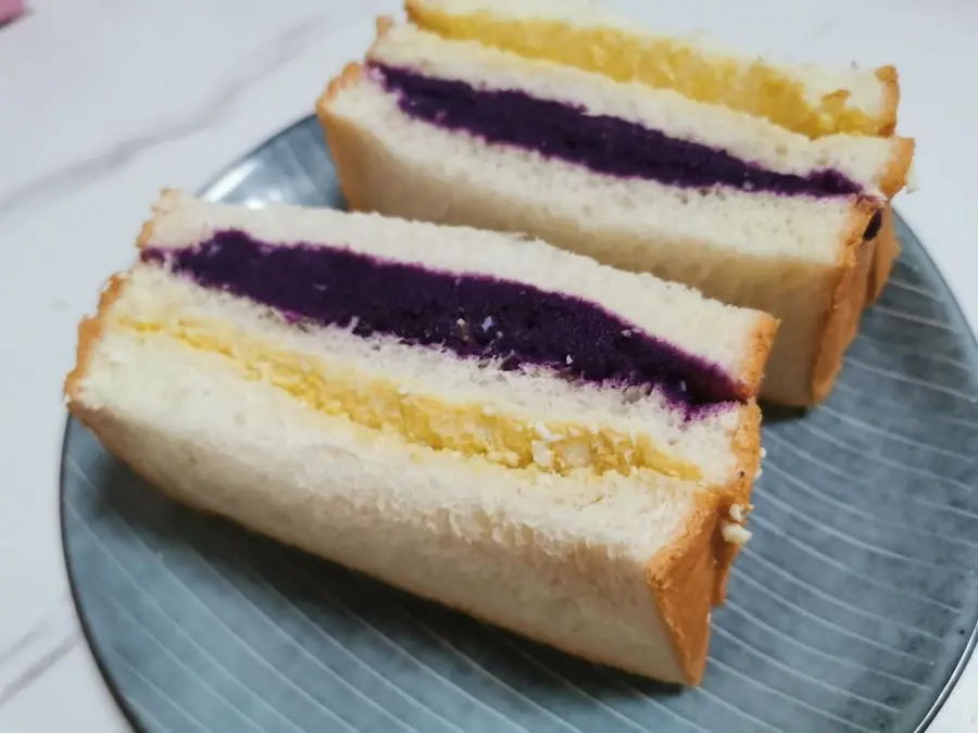 Purple sweet potato egg milk sandwich [light and nutritious breakfast] step 0