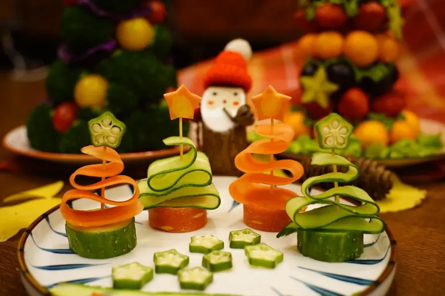 [3] One minute, simple and fast, delicious appearance, New Year's Day, Chinese New Year's Eve dinner, good-looking, beautiful, creative Christmas tree, salad series - mini tree step 0