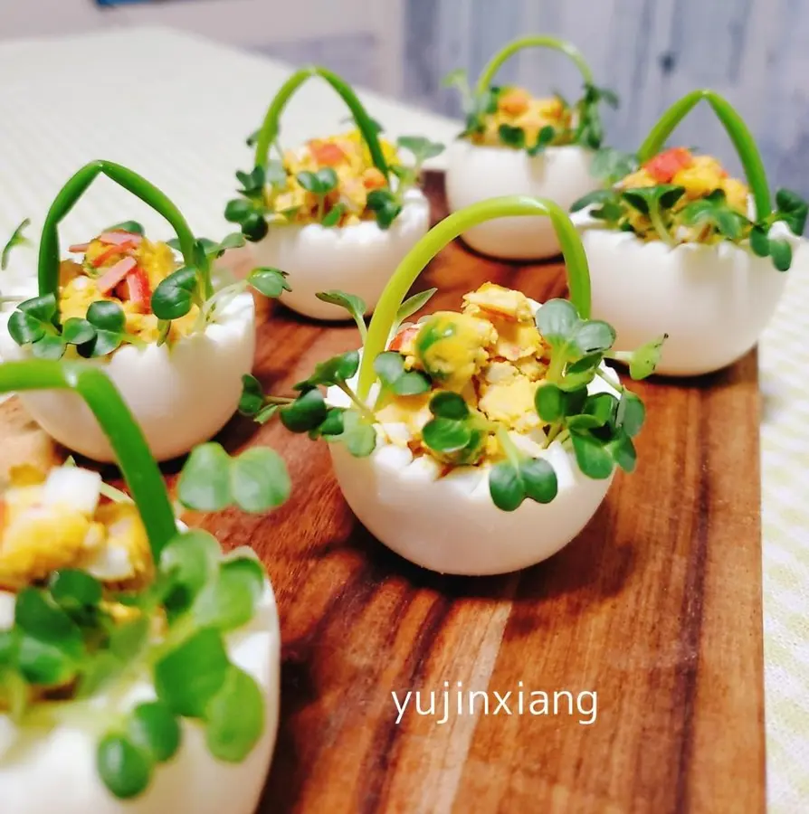  Egg Blossom Basket Salad Flower - Boosts immunity. Low-calorie fat loss  step 0