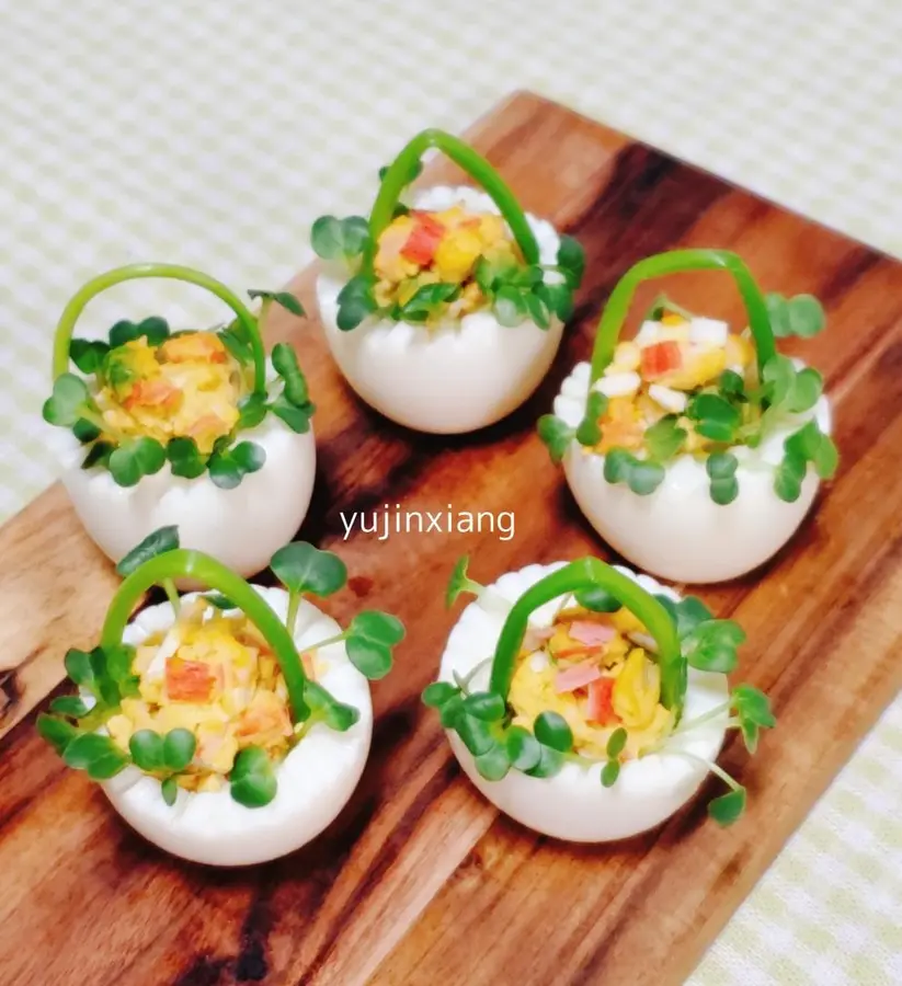  Egg Blossom Basket Salad Flower - Boosts immunity. Low-calorie fat loss  step 0