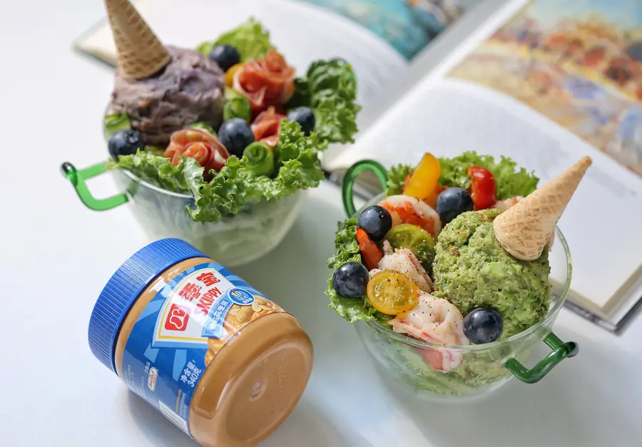 2 peanut butter salad bowls â€“ refreshing and fun for a summer  step 0