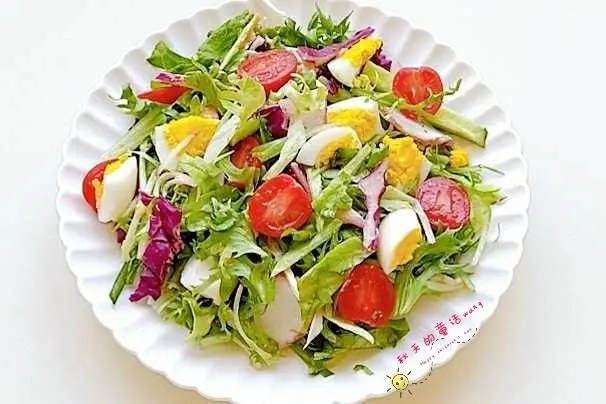 Vegetable salad (beautiful and fat-thin) step 0