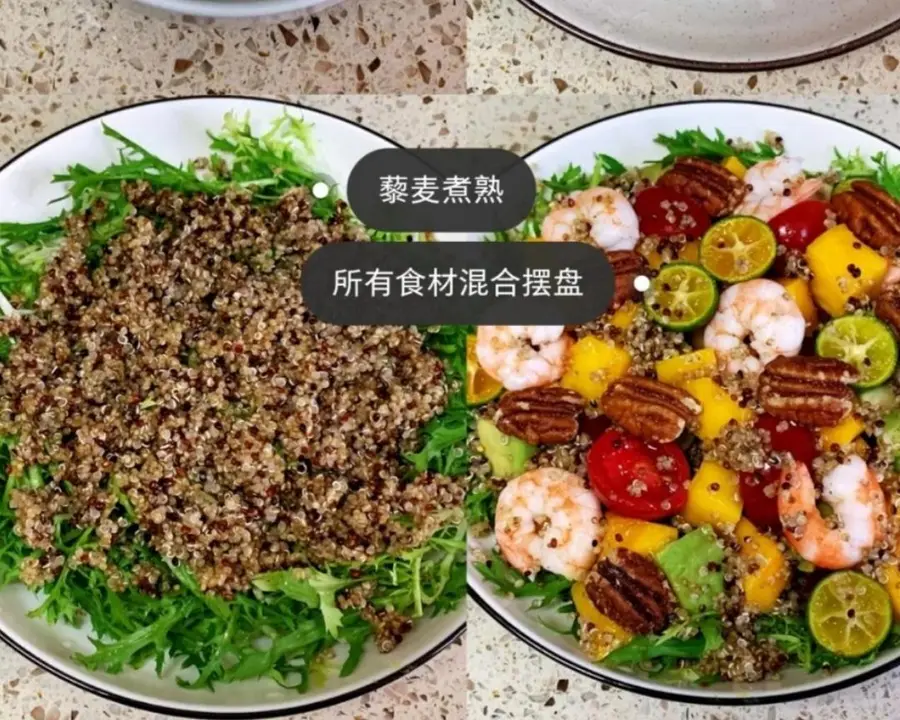 Low-fat delicious quinoa shrimp salad â— with zero failure homemade vinaigrette step 0