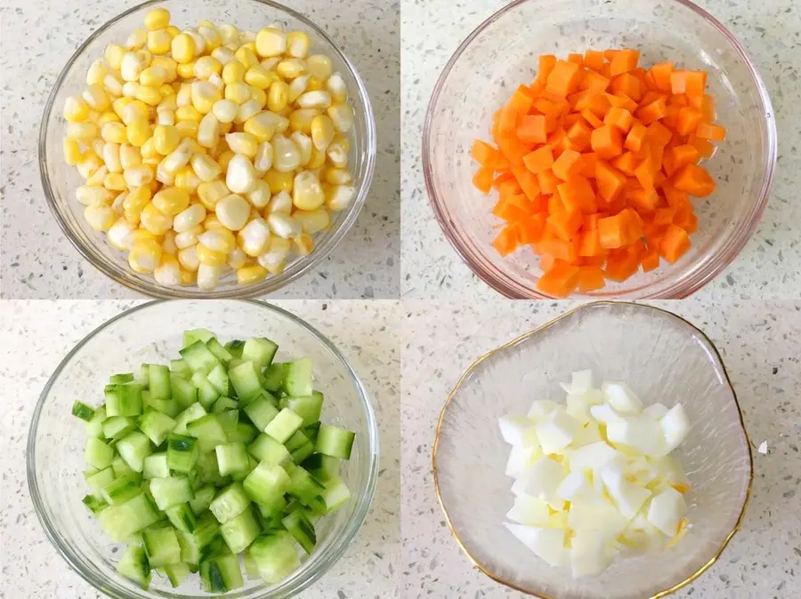 Japanese-style mashed potato salad step 0