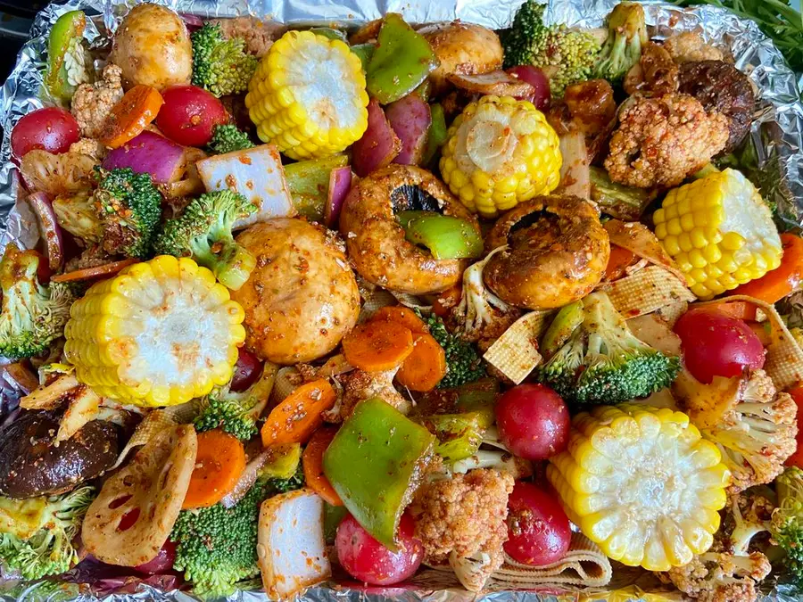 Oil-free and low-fat roasted vegetables, forever dripping! If you're tired of eating boiled vegetables and salads, let's eat this step 0