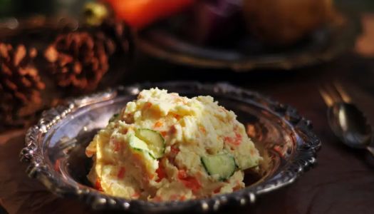 Late-night cafeteria mashed potato salad