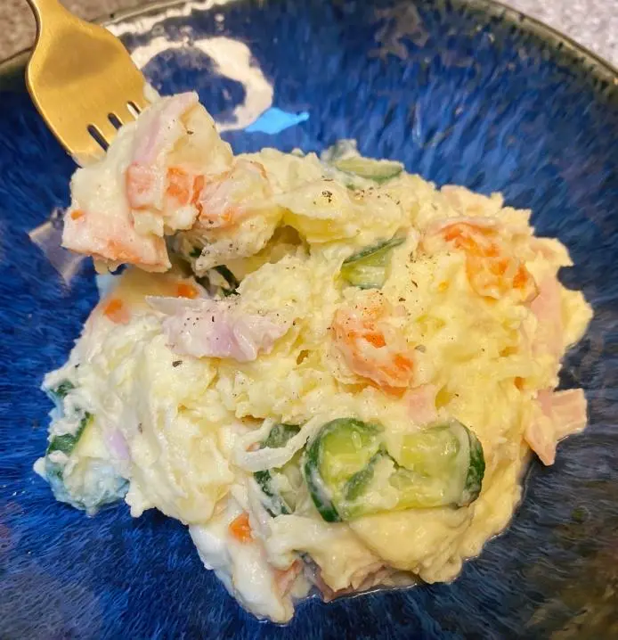 Authentic Japanese-style potato salad step 0