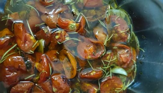 Tomatoes soaked in oil