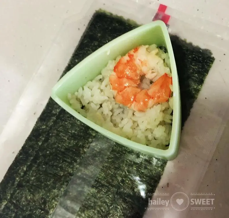 Triangle rice ball sushi bento (sushi vinegar method âž• rice ball video) step 0