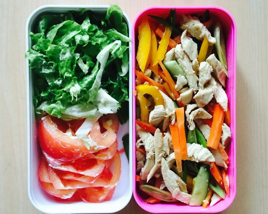 Fitness fat loss meal/lunch box is simple and beautiful step 0