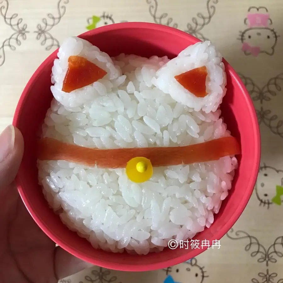 Lucky cat bento step 0