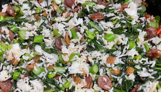 Kale fried rice (essential for office workers)