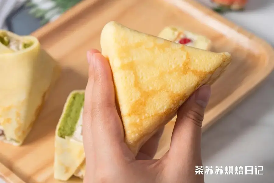 ã€Triangle Rice Ball Cakeã€‘A popular Japanese dessert, the same style for the whole family, a must-have for lunch picnics, soft and cute step 0