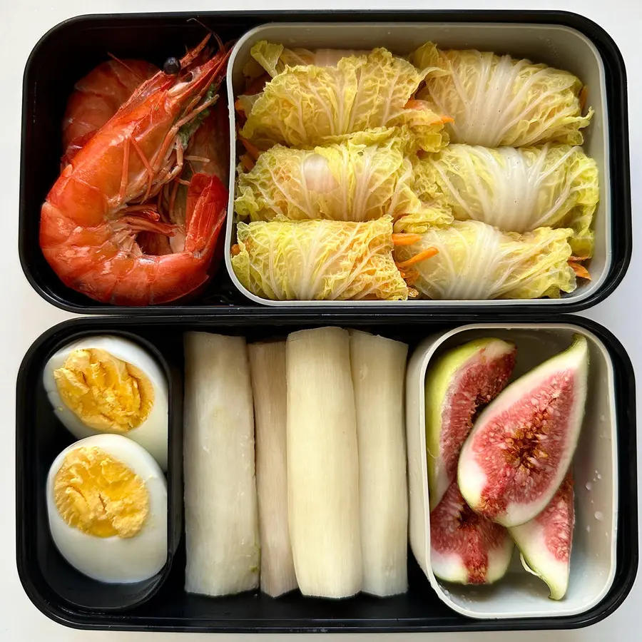  Baby cabbage rolls 71 working days light bento box (continuous update) step 0