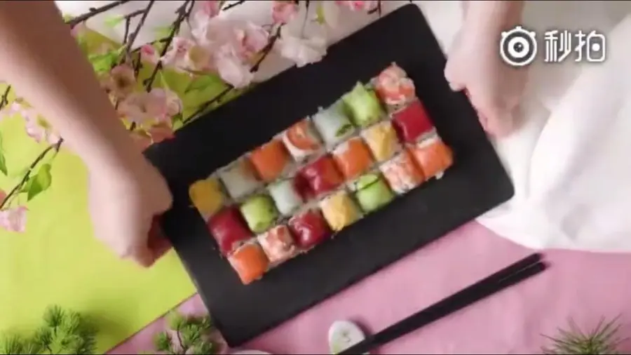 Ice grid sushi / lattice sushi step 0