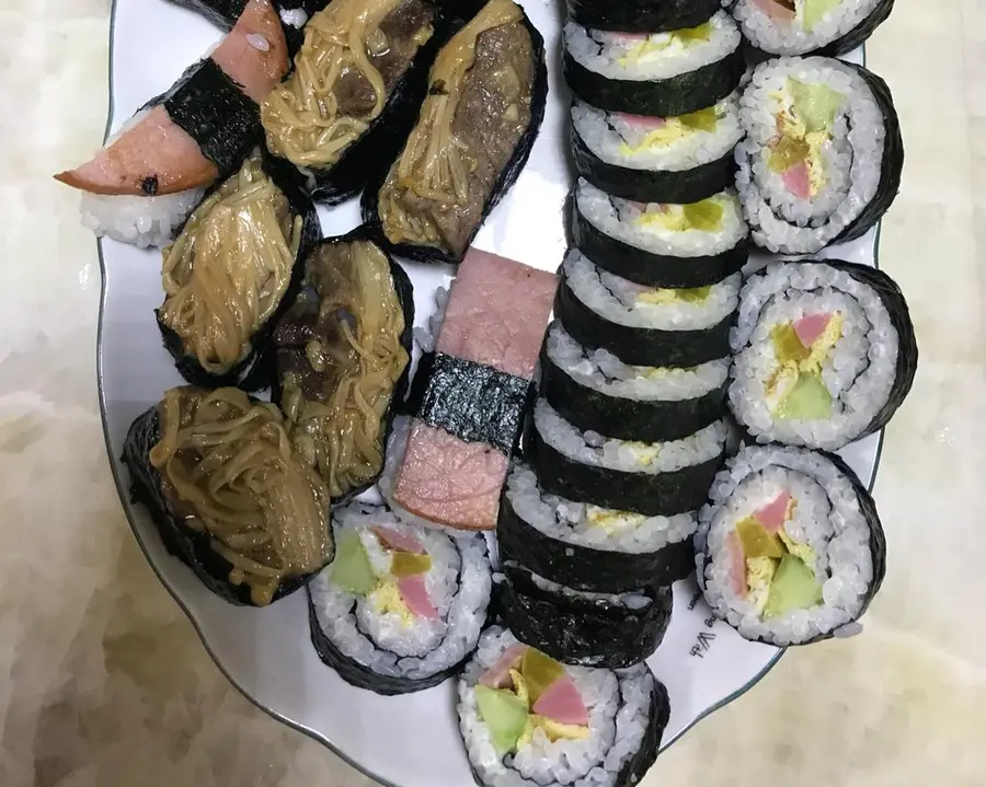 Colorful sushi rolls step 0