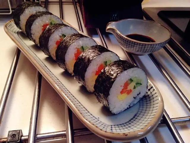 Egg yolk sushi