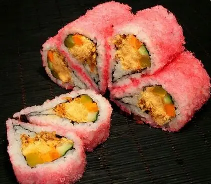 Romantic cherry blossom sushi rolls