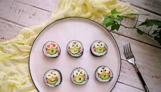 Mung bean frog sushi