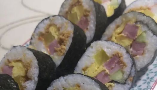 Sushi / nori roll (there is a video of the roll method)