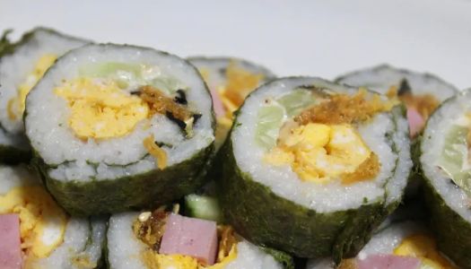 Pork floss ham sushi