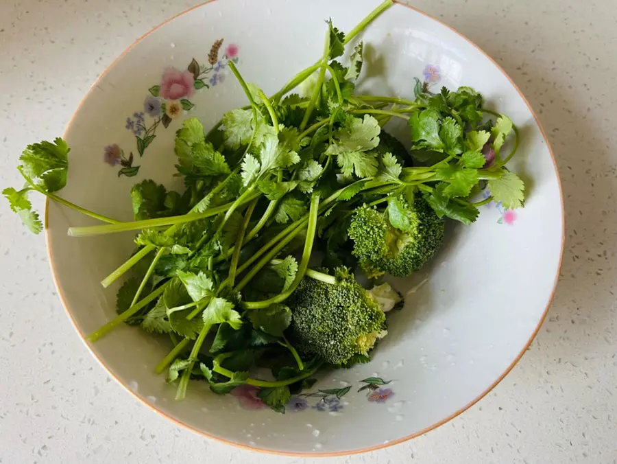 Green vegetable oatmeal porridge (savory) step 0