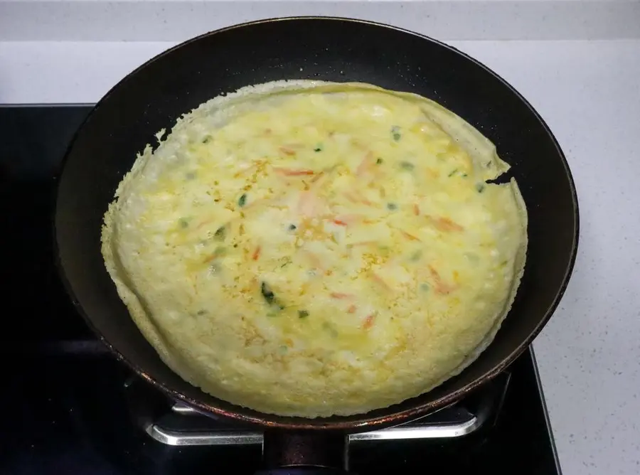 Kuaishou breakfast custard vegetable soft pancake egg soft pancake step 0