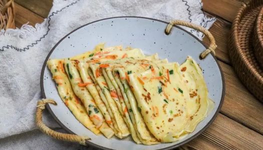 Kuaishou breakfast custard vegetable soft pancake egg soft pancake