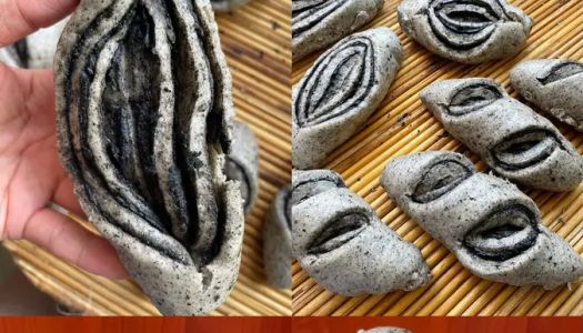 Black sesame fancy steamed buns