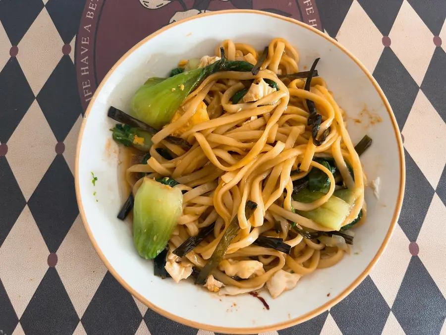 Noodles with scallion oil (lazy breakfast) step 0