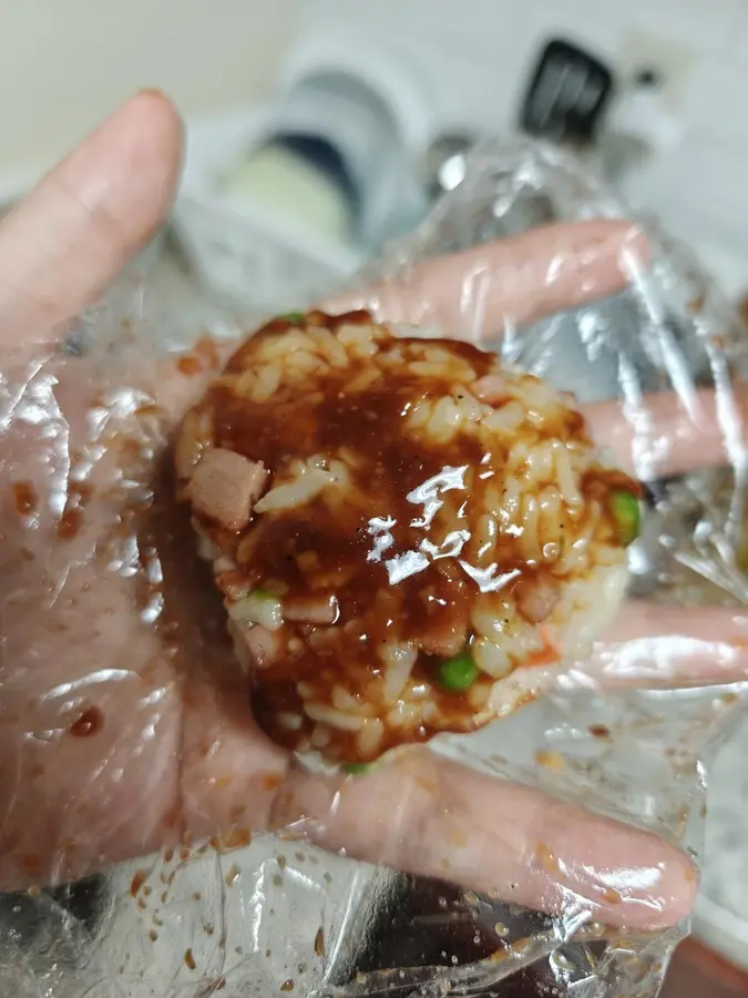 Air fryer grilled rice balls for breakfast step 0