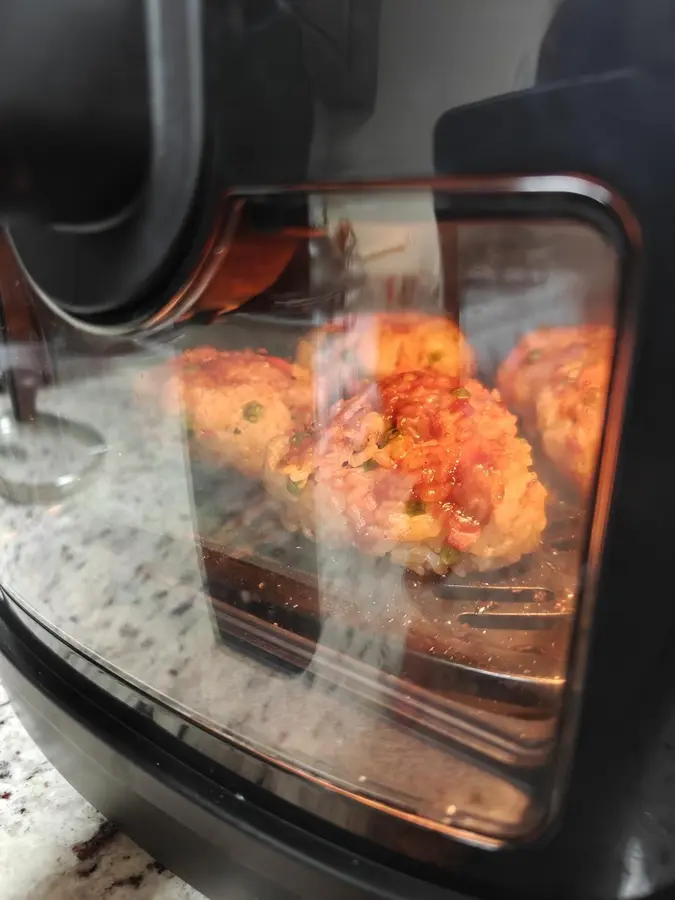 Air fryer grilled rice balls for breakfast step 0