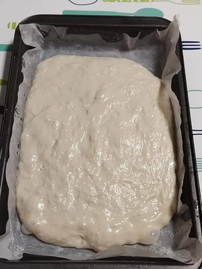 Kneading|Whole wheat focaccia step 0