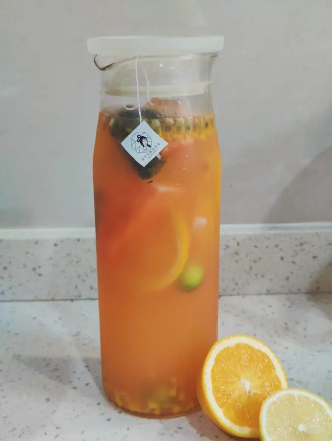 Vitamin C fresh fruit tea step 0