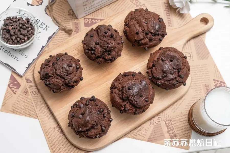 [Chocolate mushroom head muffin] Starbucks the same style step 0