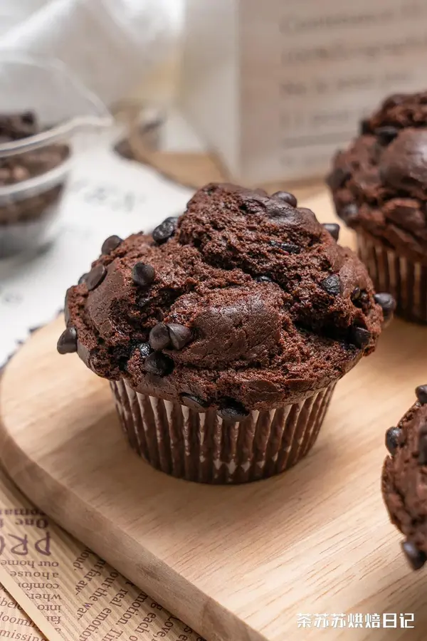 [Chocolate mushroom head muffin] Starbucks the same style