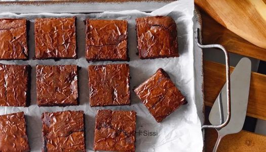 New York-style soft-hearted Brownie Fudge Brownie afternoon tea