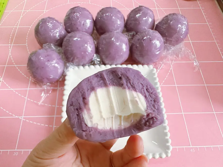 Low-calorie taro cheese balls step 0