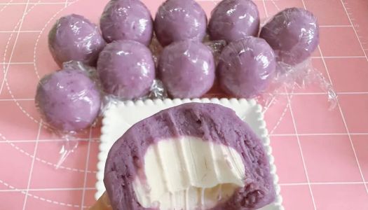 Low-calorie taro cheese balls