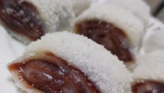 Afternoon tea pastry [coconut bean paste glutinous rice balls] is super simple