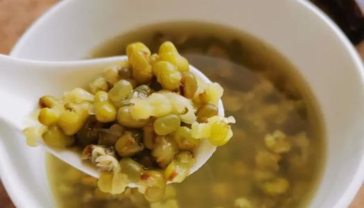 Mung bean soup (grains blooming, soft glutinous quicksand, super fire-saving )