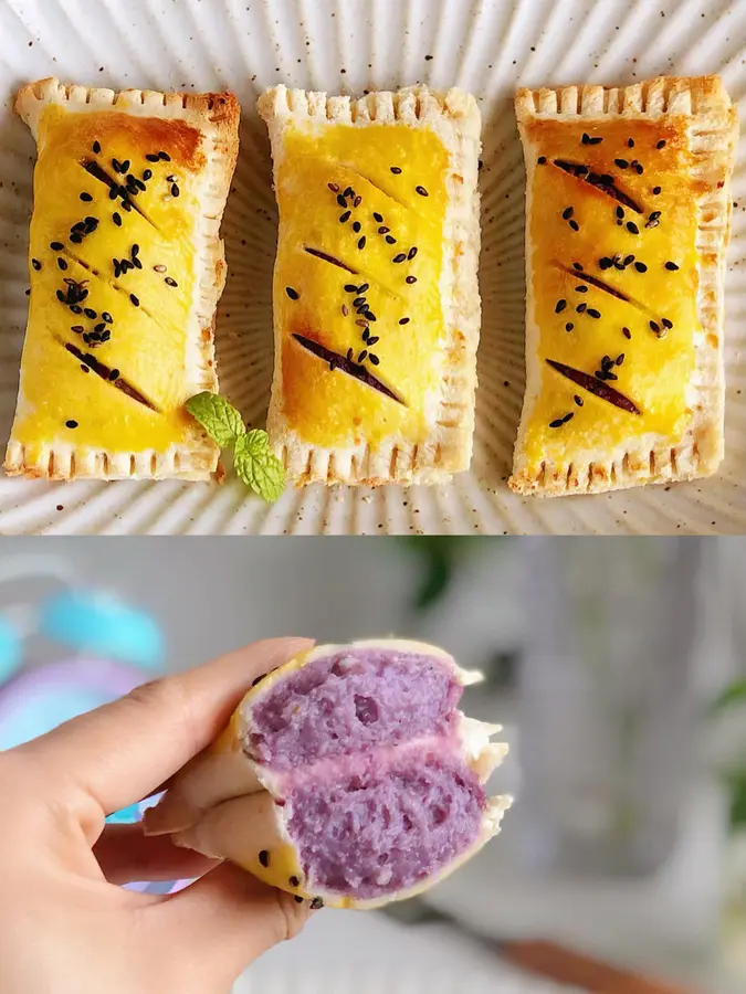 The lazy version of taro paste pie, crispy on the outside and sweet on the inside, 15-minute fast breakfast afternoon tea, toast pattern eating