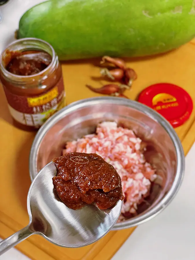 Master Recipe|Steamed gourd with minced meat in Zhuhou sauce step 0