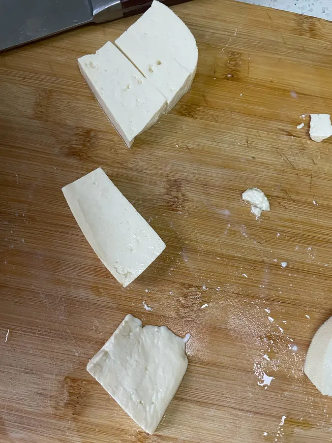 A perfect replica of fried tofu in the snack street step 0