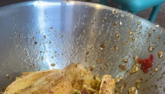 A perfect replica of fried tofu in the snack street