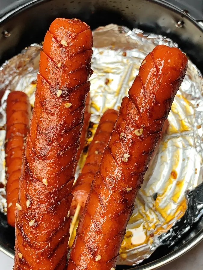 The air fryer fried starchy sausage  is full of the taste of childhood food stalls step 0